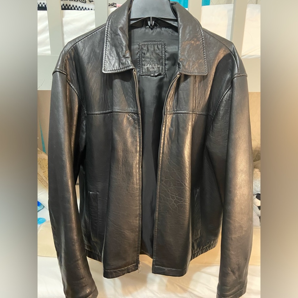 Men leather jacket.